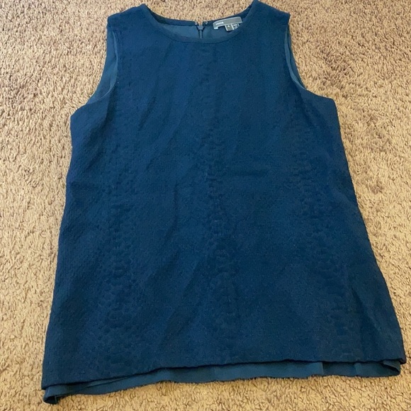 Vince Tops - 2 FOR $20 Vince NAVY Snakeskin Jacquard Silk Layered Top